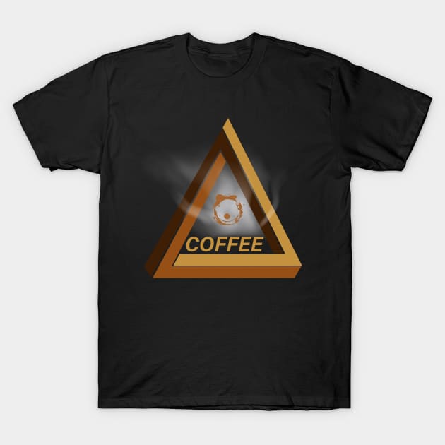 Coffee Stains in Triangle T-Shirt by CreativePhil